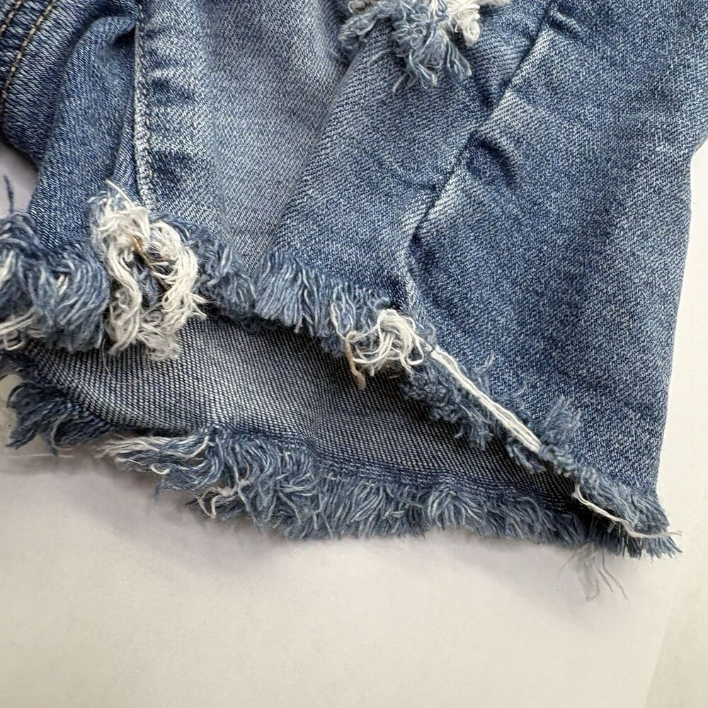 American Eagle Super Stretch Shorts Womens 000 Distressed Denim Cutoff - Picture 8 of 16